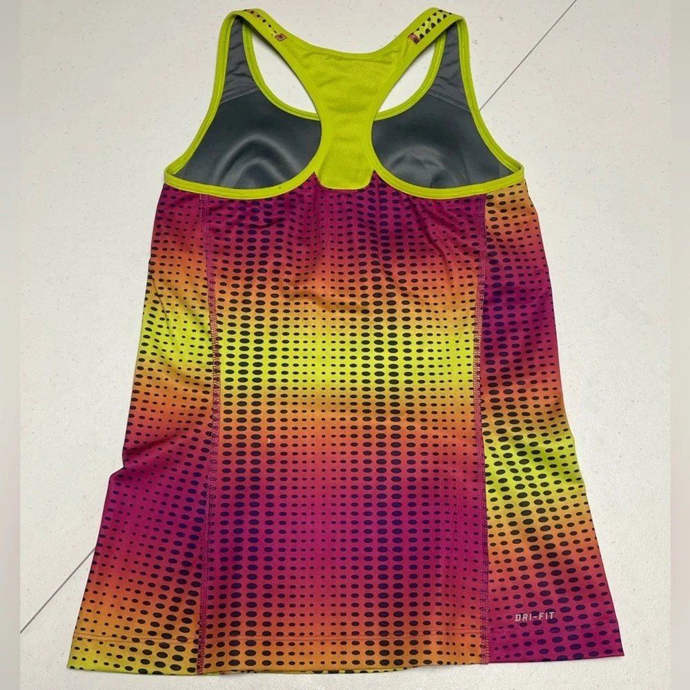 *NWOT* Nike Dri Fit Size Medium Women's Pink & Yellow Athletic Body Con Tank Top
